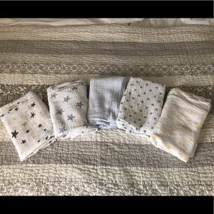 Bundle of preloved swaddling blankets